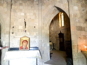 Inside the monastery in Rhodes.